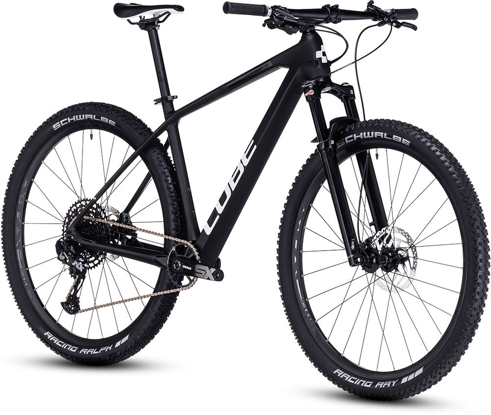 CUBE REACTION C:62 ONE HARDTAIL MTB BIKE 2023 CARBON' N 'WHITE