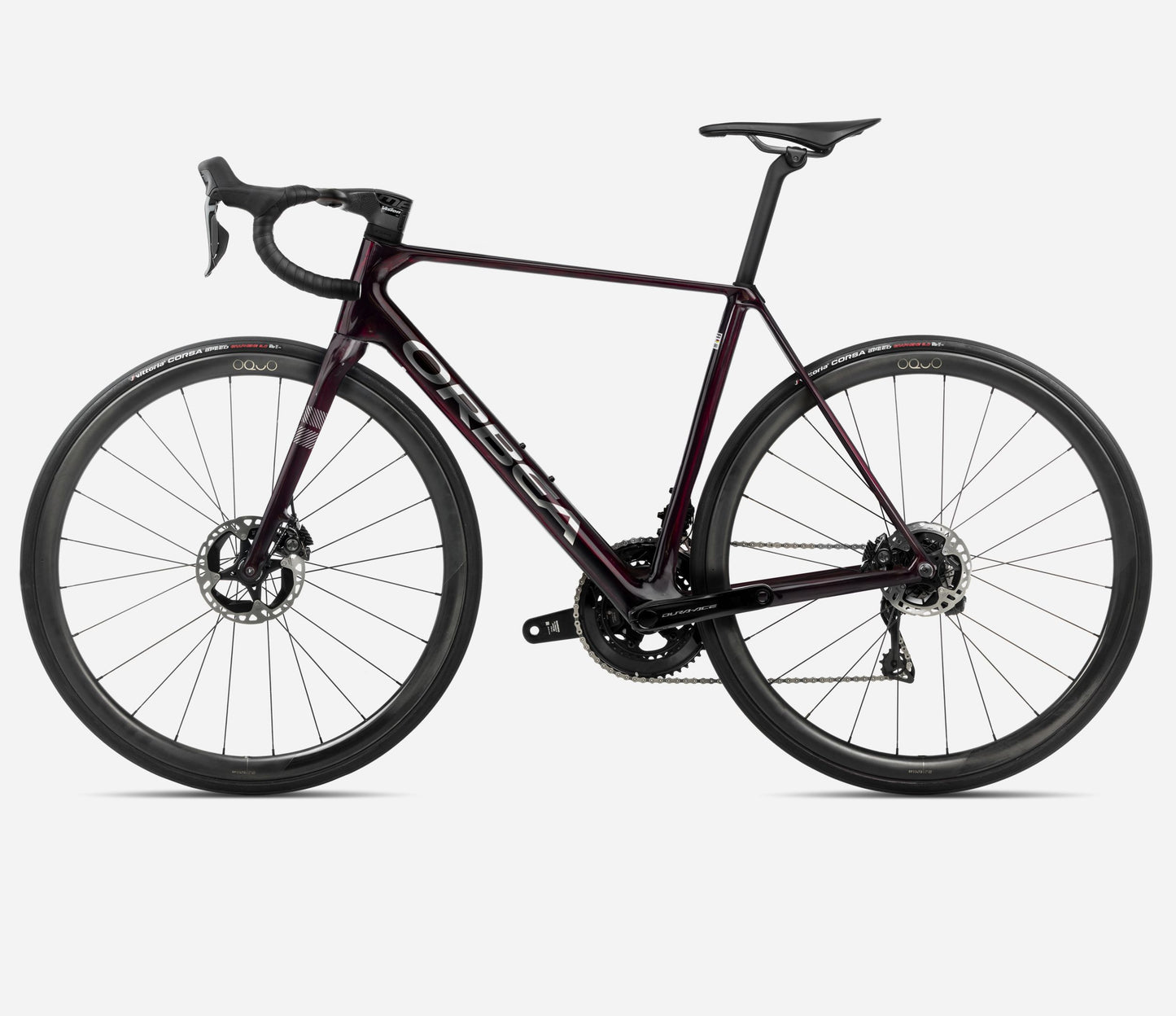 ORBEA ORCA M11e LTD PWR ROAD BIKE 2025 WINE RED-TITANIUM (GLOSS)