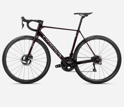 ORBEA ORCA M11e LTD PWR ROAD BIKE 2025 WINE RED-TITANIUM (GLOSS)
