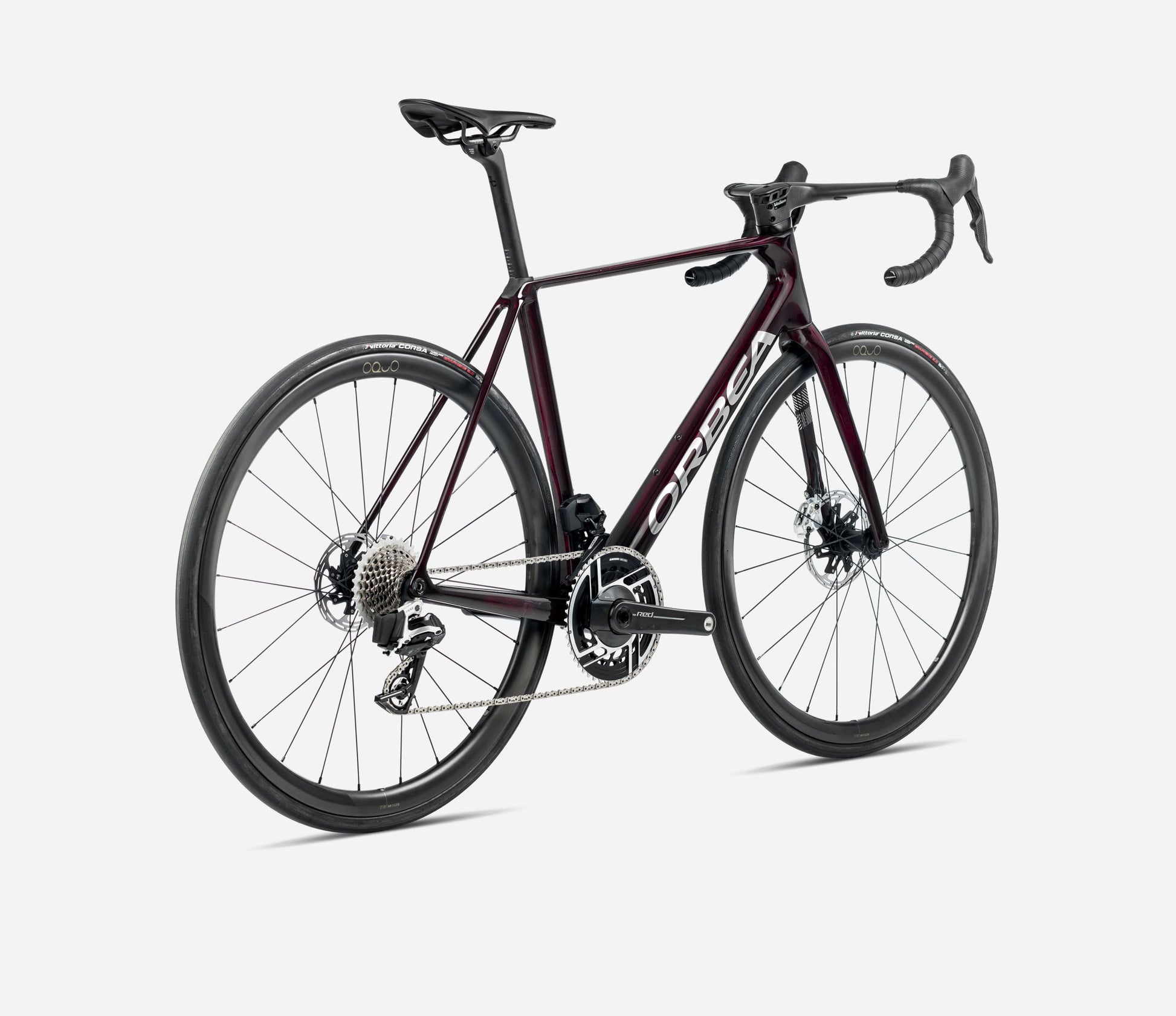 ORBEA ORCA M11e LTD PWR ROAD BIKE 2025 WINE RED-TITANIUM (GLOSS)
