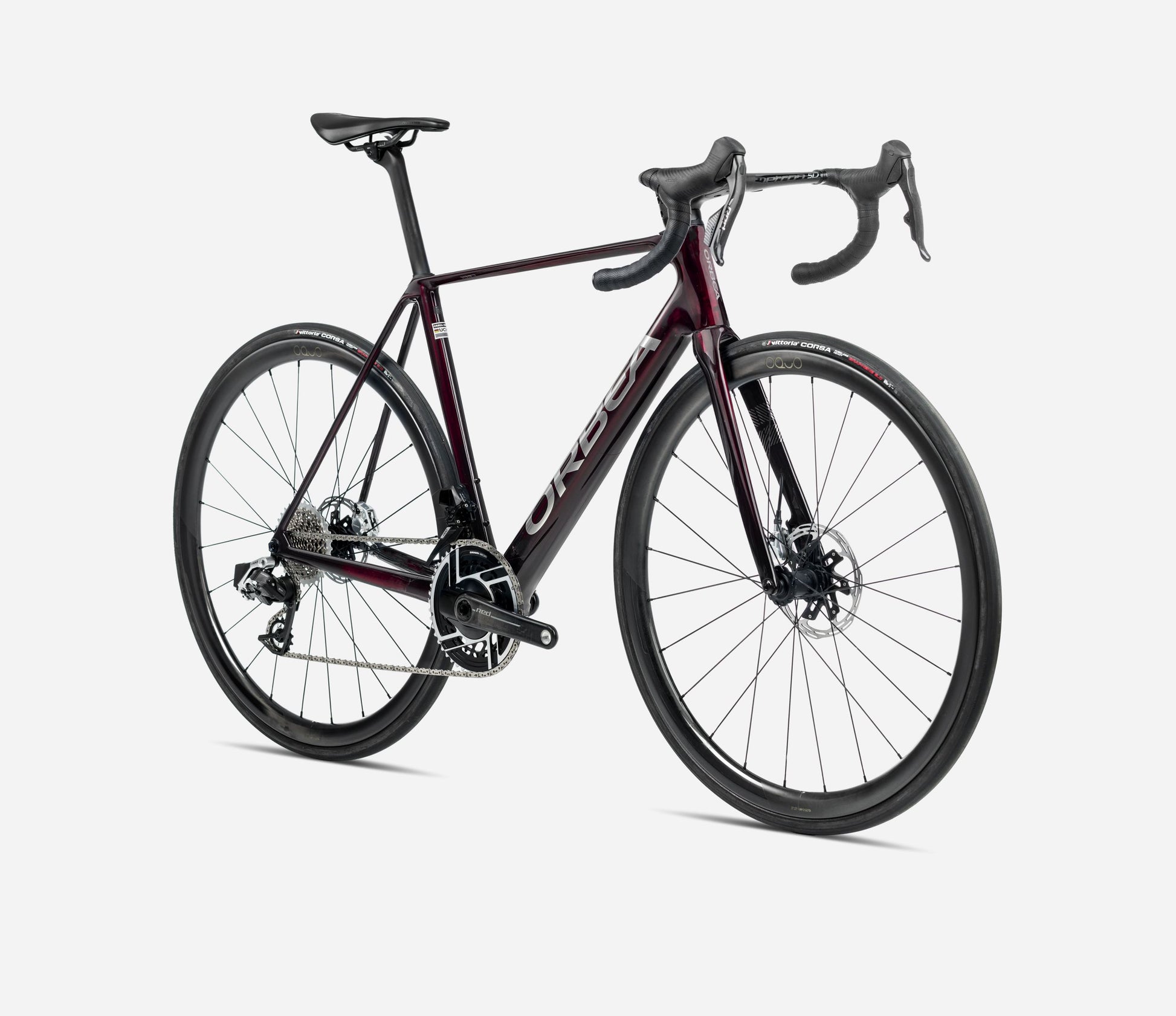 ORBEA ORCA M11e LTD PWR ROAD BIKE 2025 WINE RED-TITANIUM (GLOSS)