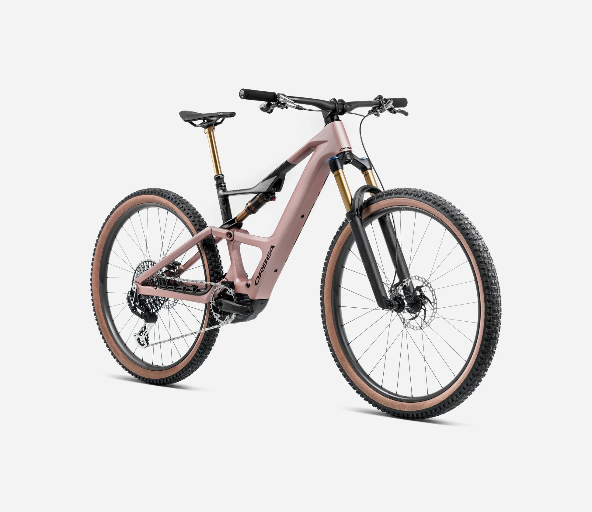 ORBEA RISE SL M20 420Wh FULL SUSPENSION eMTB BIKE 2025 DESERT ROSE - CARBON RAW (MATT)