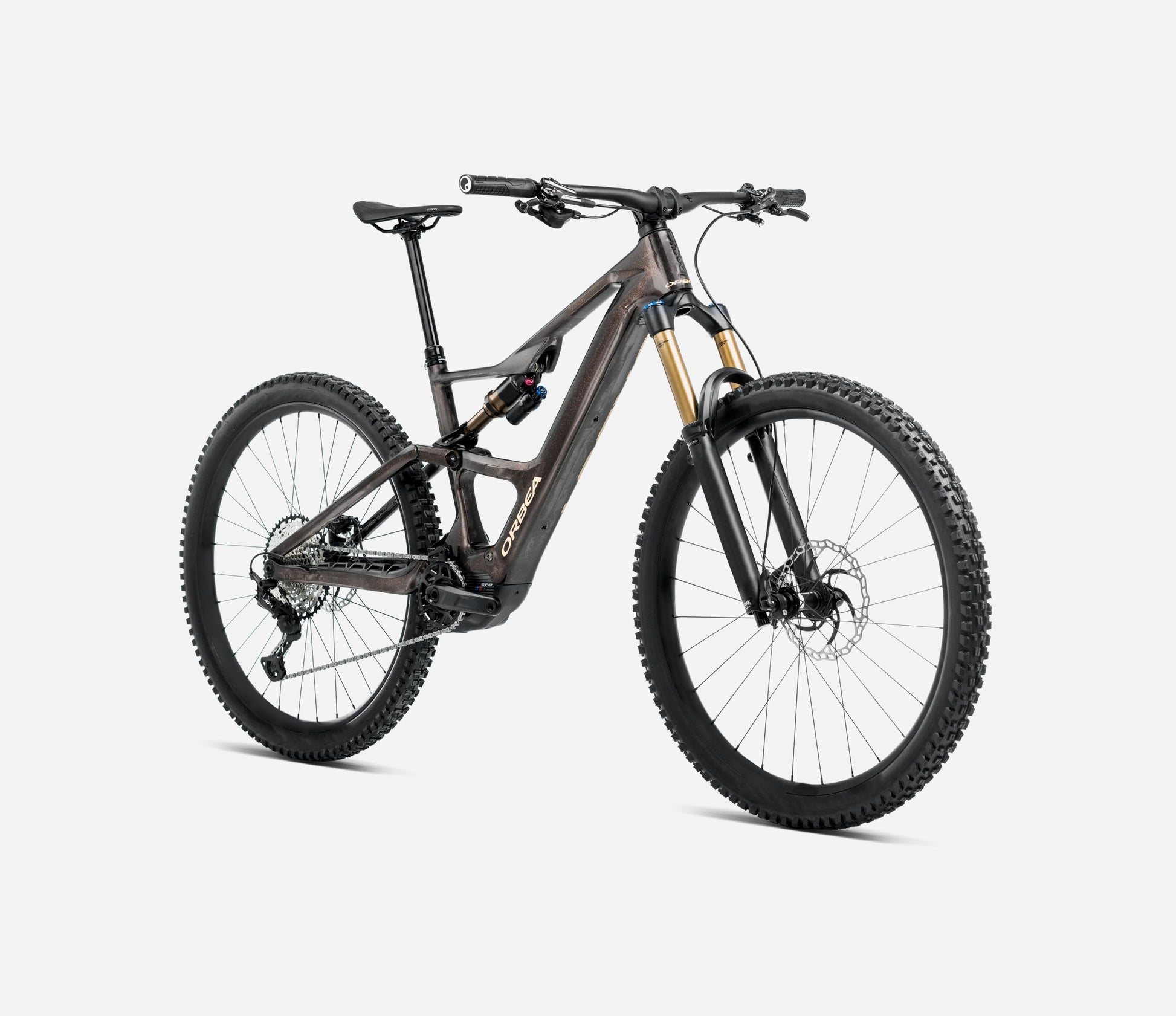 ORBEA RISE LT M-TEAM 420Wh FULL SUSPENSION eMTB BIKE 2025 COSMIC CARBON VIEW - GOLDEN SAND (GLOSS)
