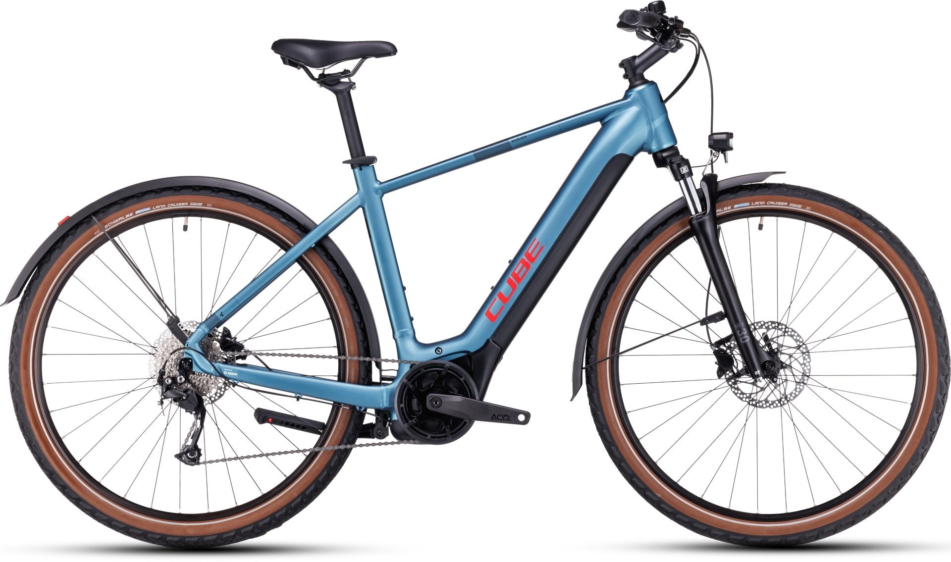 CUBE NURIDE HYBRID PERFORMANCE 625 ALLROAD E-MTB - METALBLUE 'N' RED