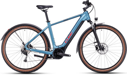 CUBE NURIDE HYBRID PERFORMANCE 625 ALLROAD E-MTB - METALBLUE 'N' RED