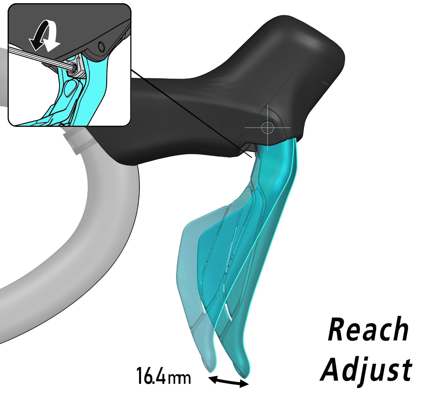 SHIMANO 105 Di2 ST-R7170 2-SPEED STI DUAL CONTROL LEFT