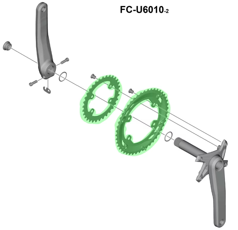 SHIMANO CUES FC-U6010-2 11-SPEED CHAINRING