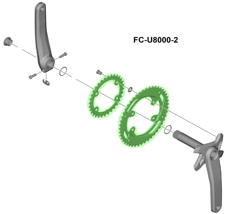 SHIMANO CUES FC-U8000-2 11-SPEED CHAINRING FOR 46-32T