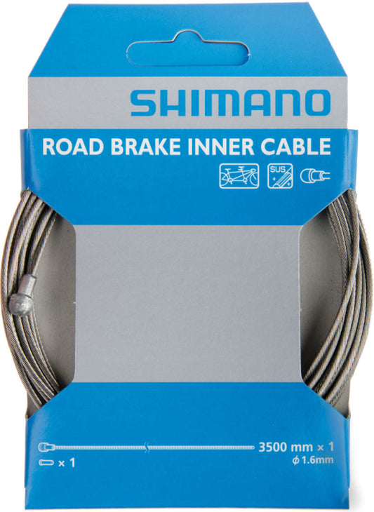 SHIMANO ROAD TANDEM STAINLESS STEEL SUS BRAKE INNER CABLE 1.6mm x 3500mm