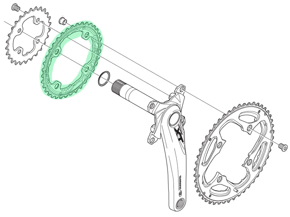 SHIMANO XT CHAINRING FOR FC-T780/T781/FC-M670 36T (AL)
