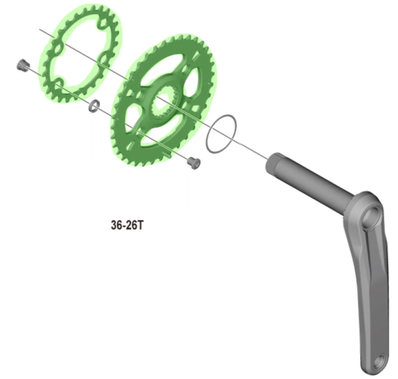 SHIMANO XT/SLX FC-M8100/M7100 2x12-SPEED CHAINRING