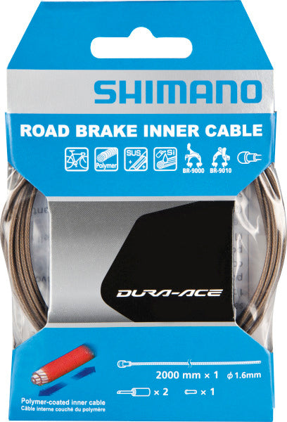 SHIMANO ROAD POLYMER BRAKE INNER CABLE 1.6MM X 2000MM