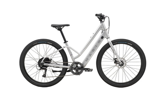 MARIN STINSON E ST ELECTRIC HYBRID BIKE 2025 GLOSS SILVER