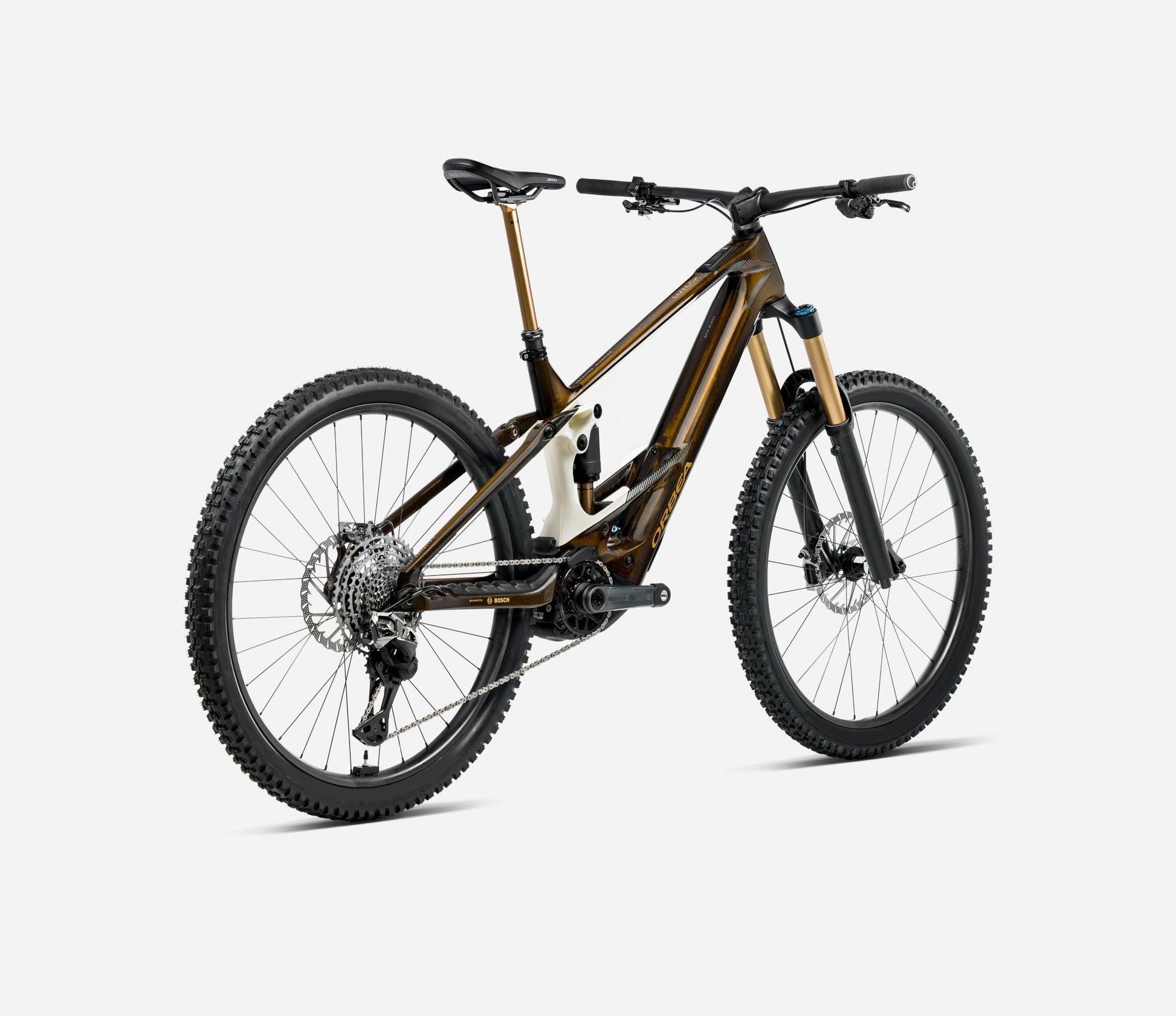 ORBEA WILD M10 FULL SUSPENSION eMTB BIKE 2026 CARAMEL CARBON VIEW (GLOSS) CREAM WHITE (MATT)