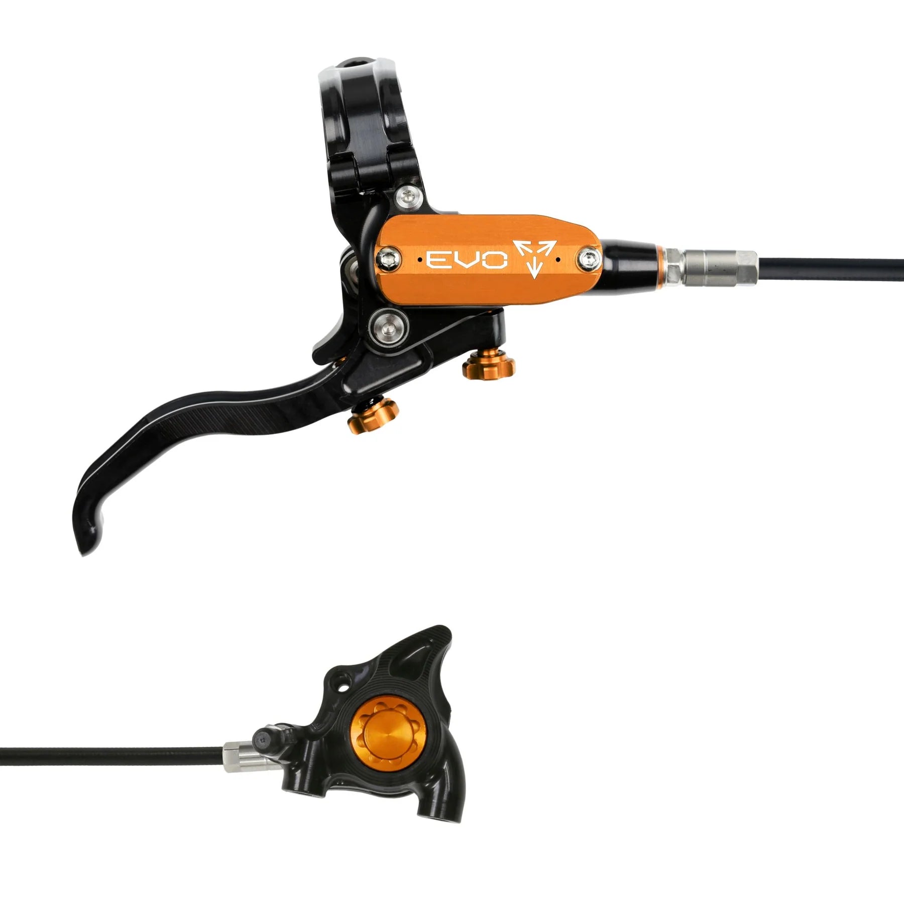 HOPE TECH 4 EVO X2 FLAT MOUNT BRAKES BRAIDERD HOSE