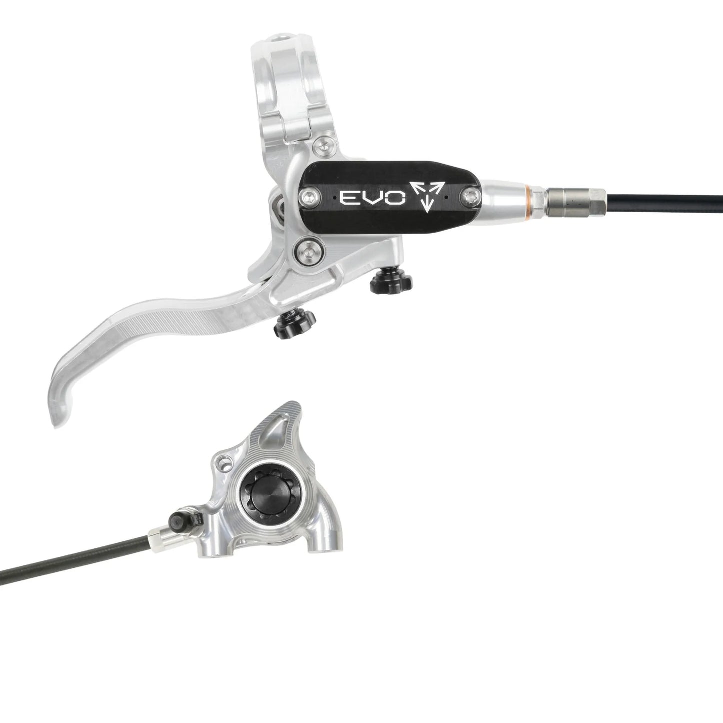 HOPE TECH 4 EVO X2 FLAT MOUNT BRAKES BRAIDERD HOSE