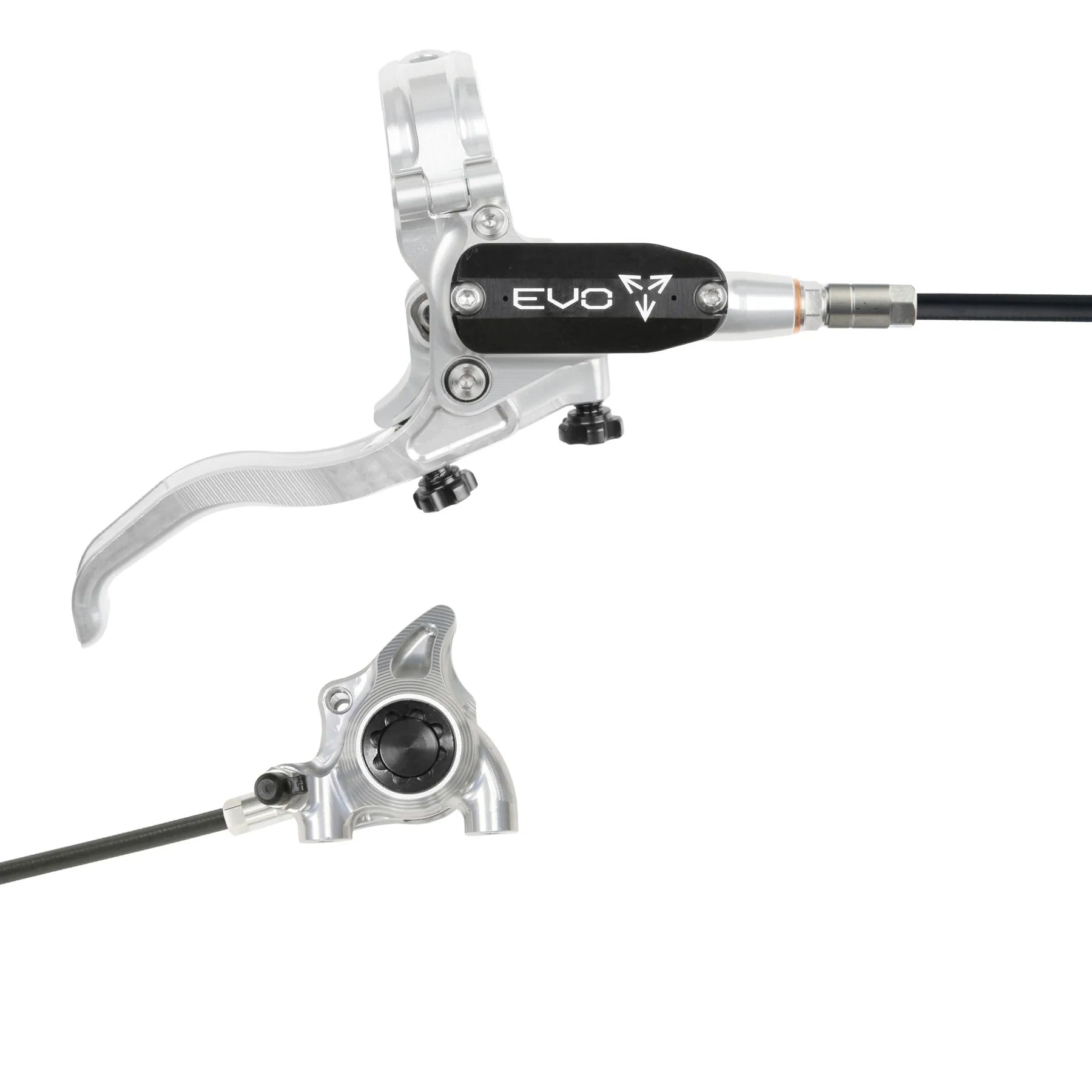 HOPE TECH 4 EVO X2 FLAT MOUNT BRAKES BRAIDERD HOSE