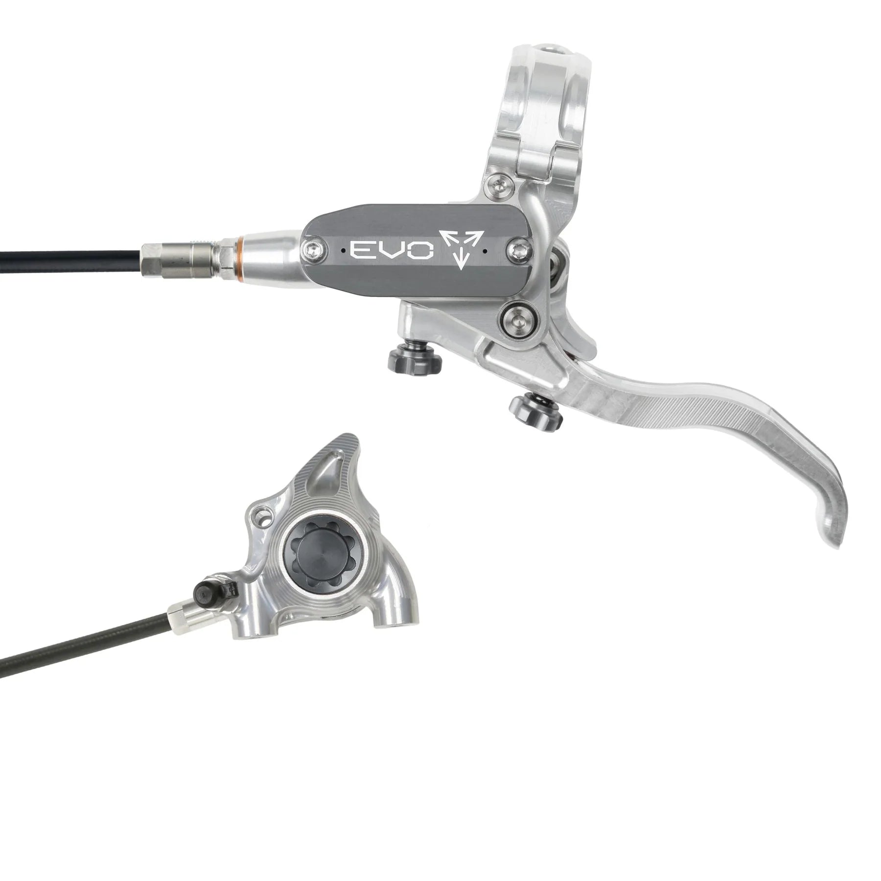 HOPE TECH 4 EVO X2 FLAT MOUNT BRAKES BRAIDERD HOSE