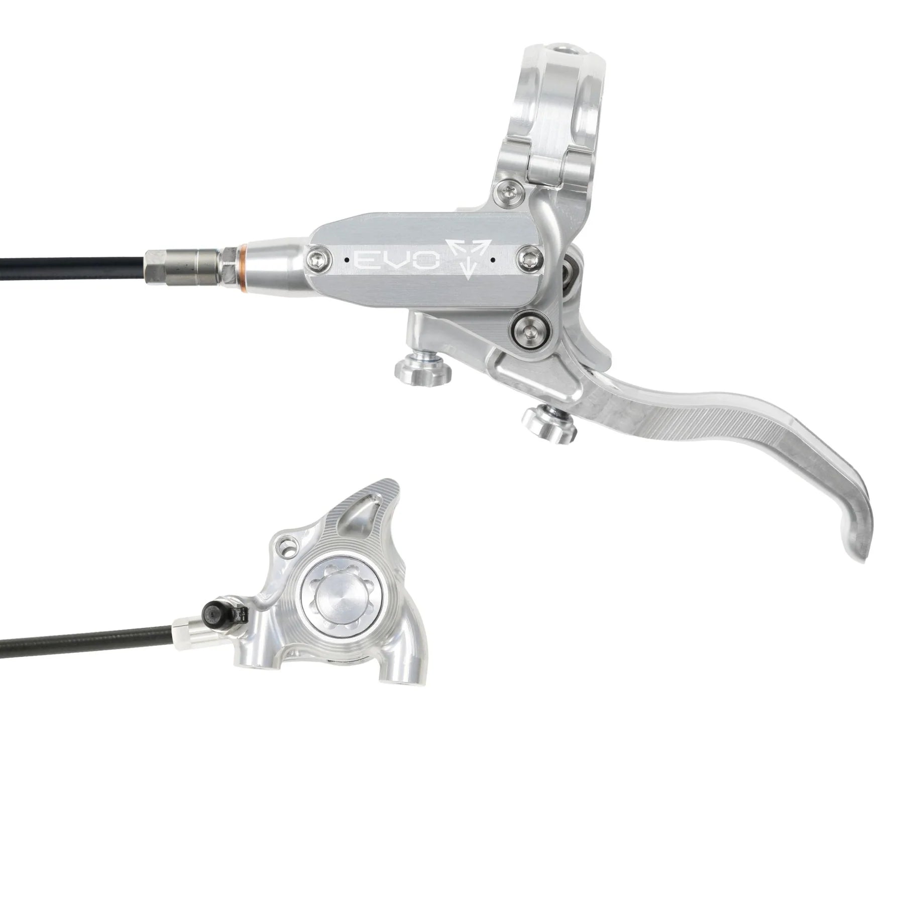 HOPE TECH 4 EVO X2 FLAT MOUNT BRAKES BRAIDERD HOSE
