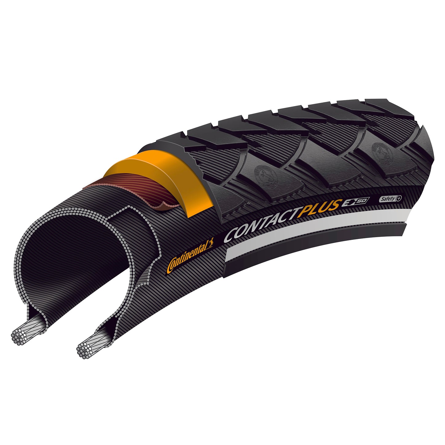 CONTINENTAL CONTACT PLUS 700c REFLEX WIRED TYRE