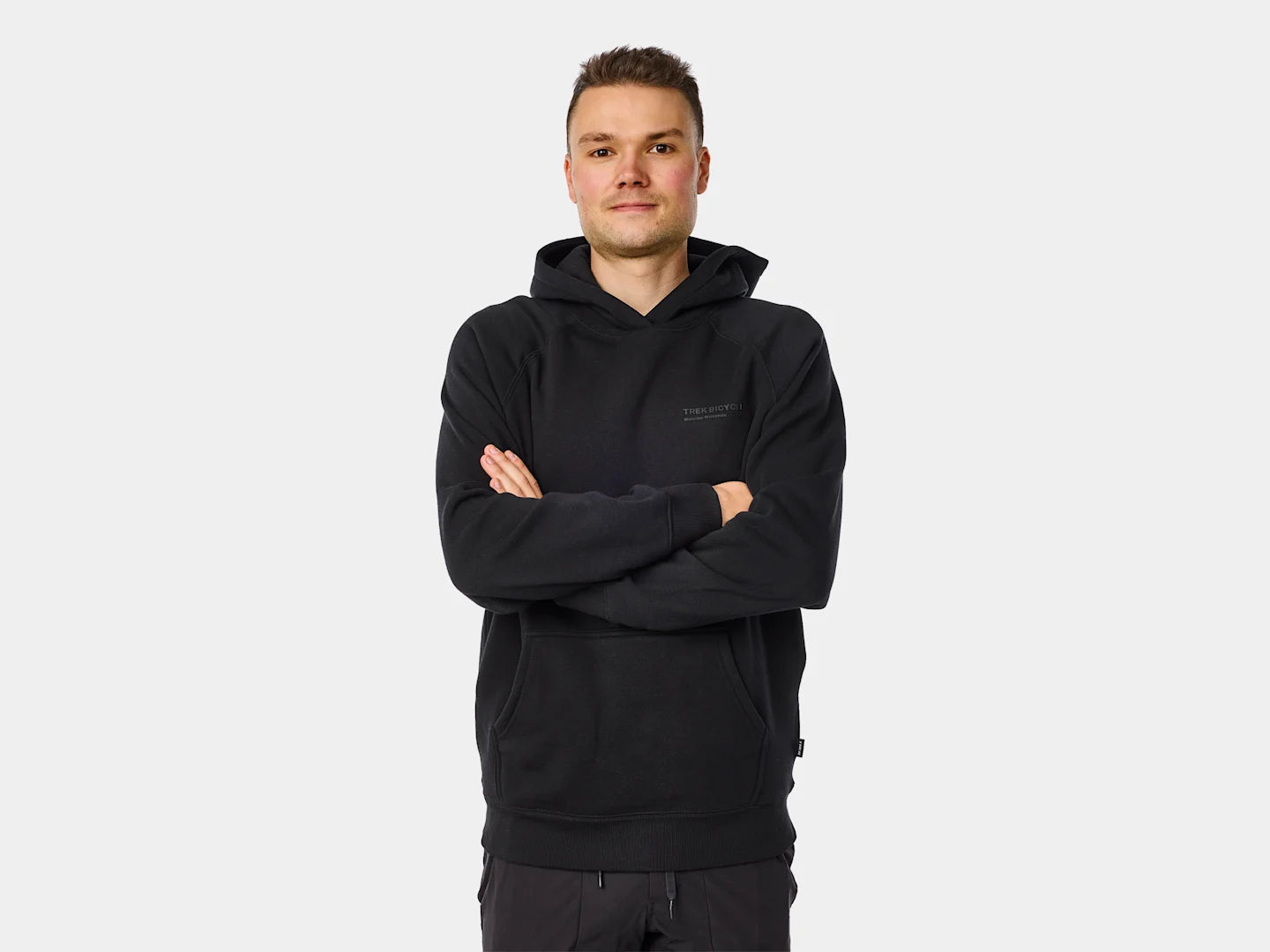 TREK LEFT STACKED UNISEX HOODIE