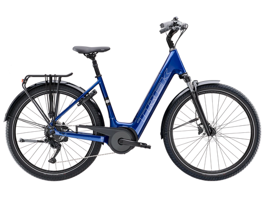 TREK VERVE+ 3 LOWSTEP 545WH ELECTRIC HYBRID BIKE 2025 HEX BLUE