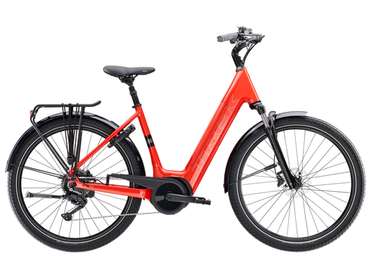 TREK VERVE+ 3 LOWSTEP 800WH ELECTRIC HYBRID BIKE 2025 LAVA