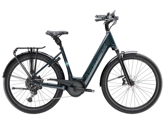 TREK VERVE+ 5 LOWSTEP 545WH ELECTRIC HYBRID BIKE 2024 - NAUTICAL NAVY