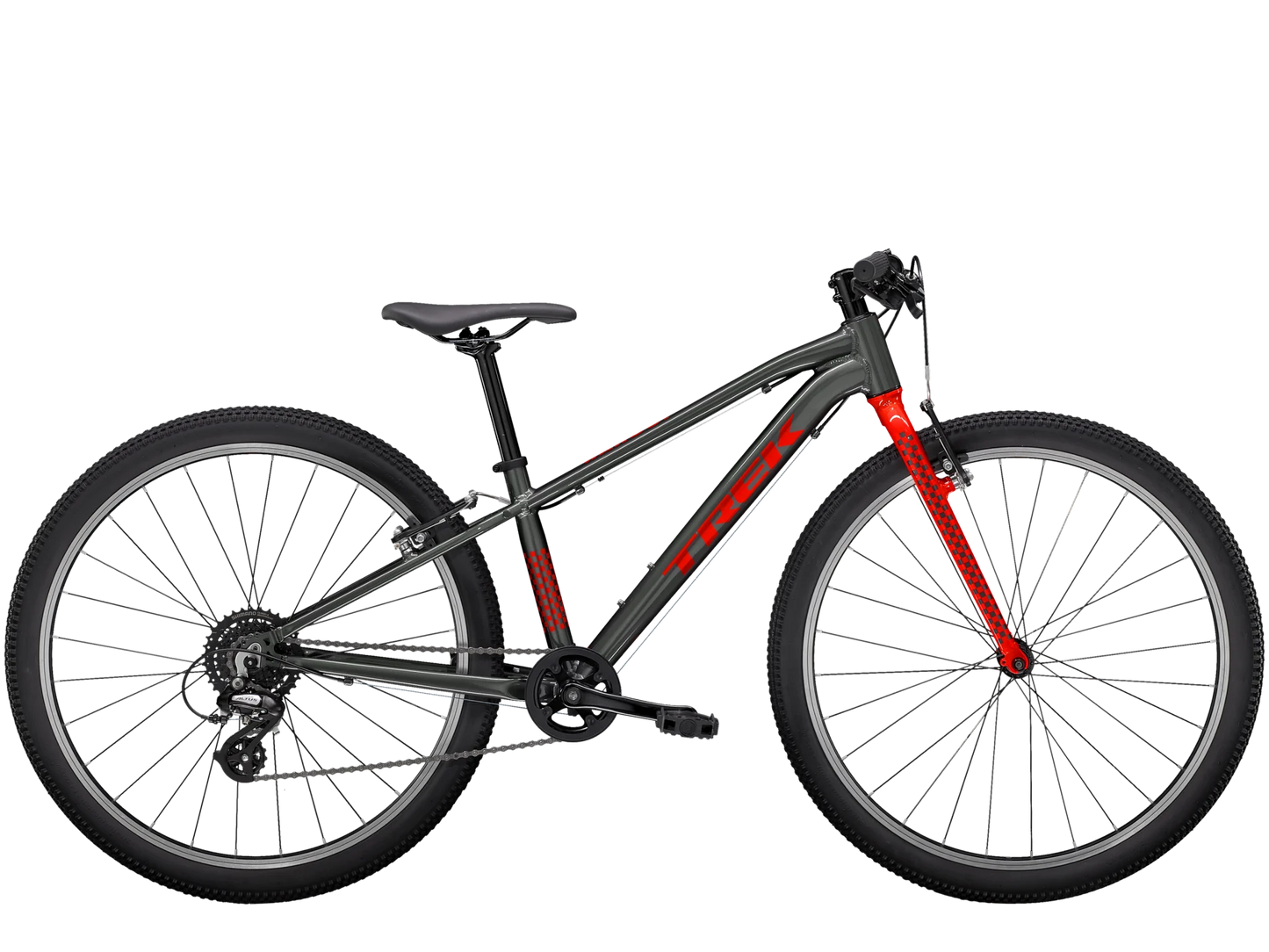 TREK WAHOO 26 KIDS BIKE 2022 - LITHIUM GREY/RADIOACTIVE RED