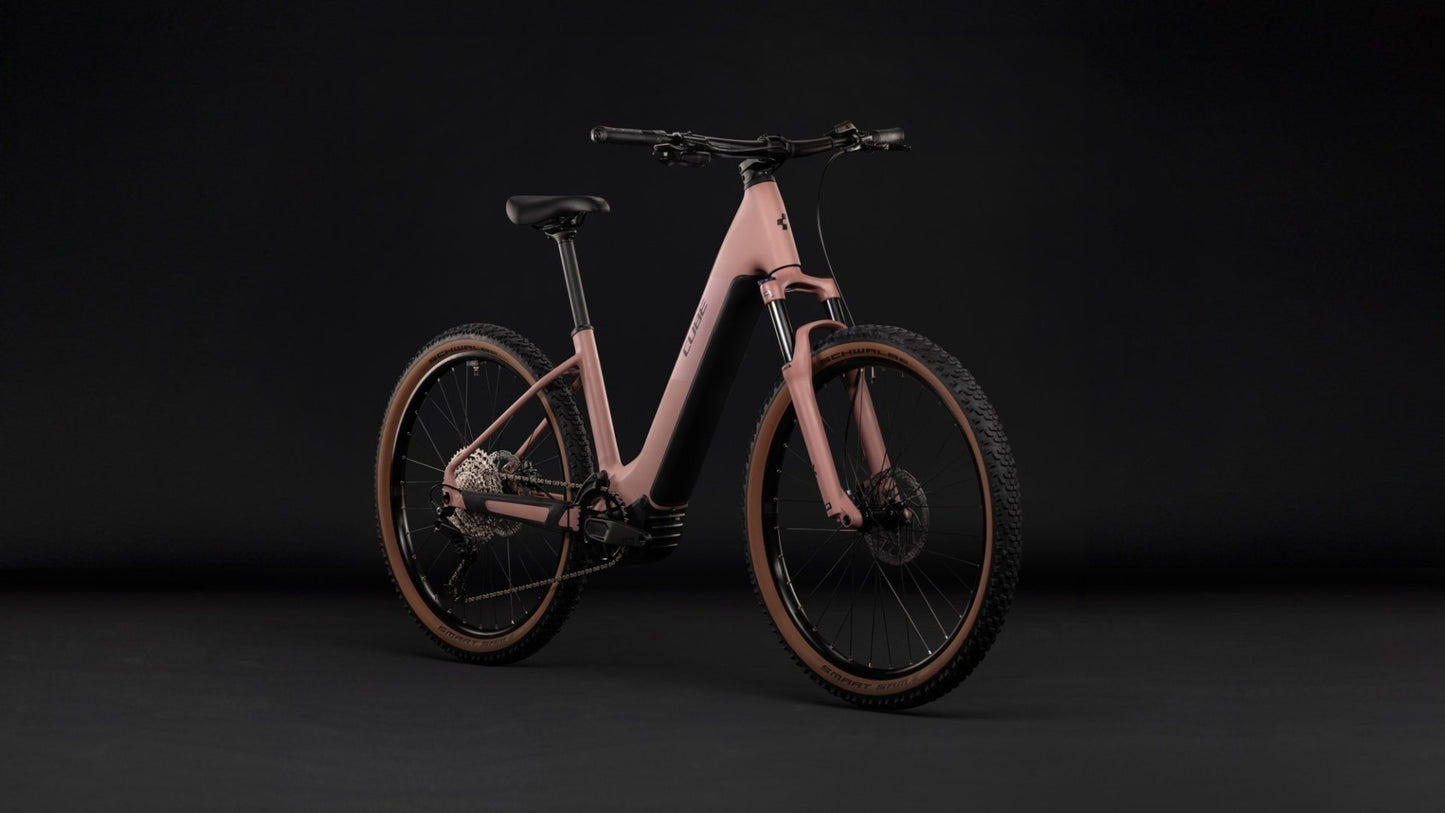 CUBE REACTION HYBRID PERFORMANCE 720 HARDTAIL eMTB BIKE 2027 RUBY 'N' BLACK (EASY ENTRY)