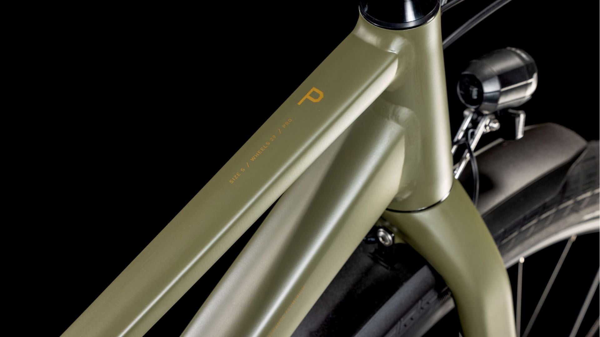 CUBE HYDE PRO FE LADY CITY BIKE 2025 DUSTYOLIVE' N 'GOLD
