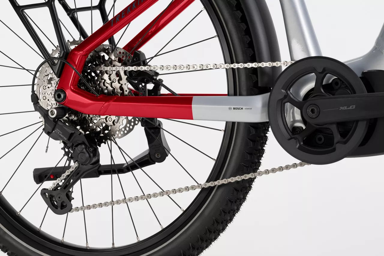 HAIBIKE TREKKING 7 LOW HARDTAIL eMTB BIKE 2025 GLOSS SOFT GREY/RED/BLUE
