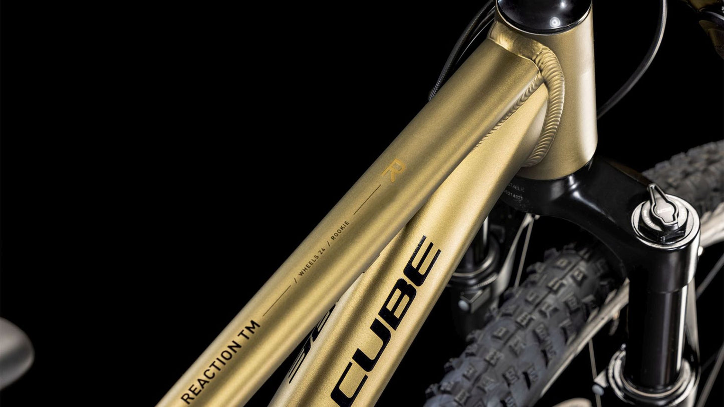 CUBE REACTION 240 TM KID'S MTB BIKE 2026 GOLDENLIME' N 'BLACK