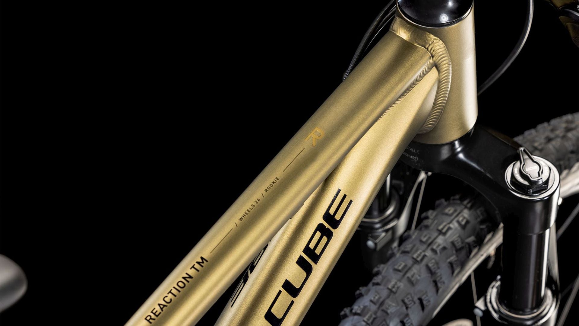 CUBE REACTION 240 TM KID'S MTB BIKE 2026 GOLDENLIME' N 'BLACK