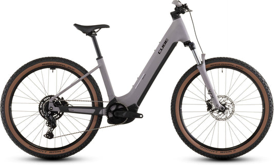 CUBE REACTION HYBRID PERFORMANCE 600 EASY ENTRY eMTB BIKE 2026 PLUMGREY' N 'BLACK