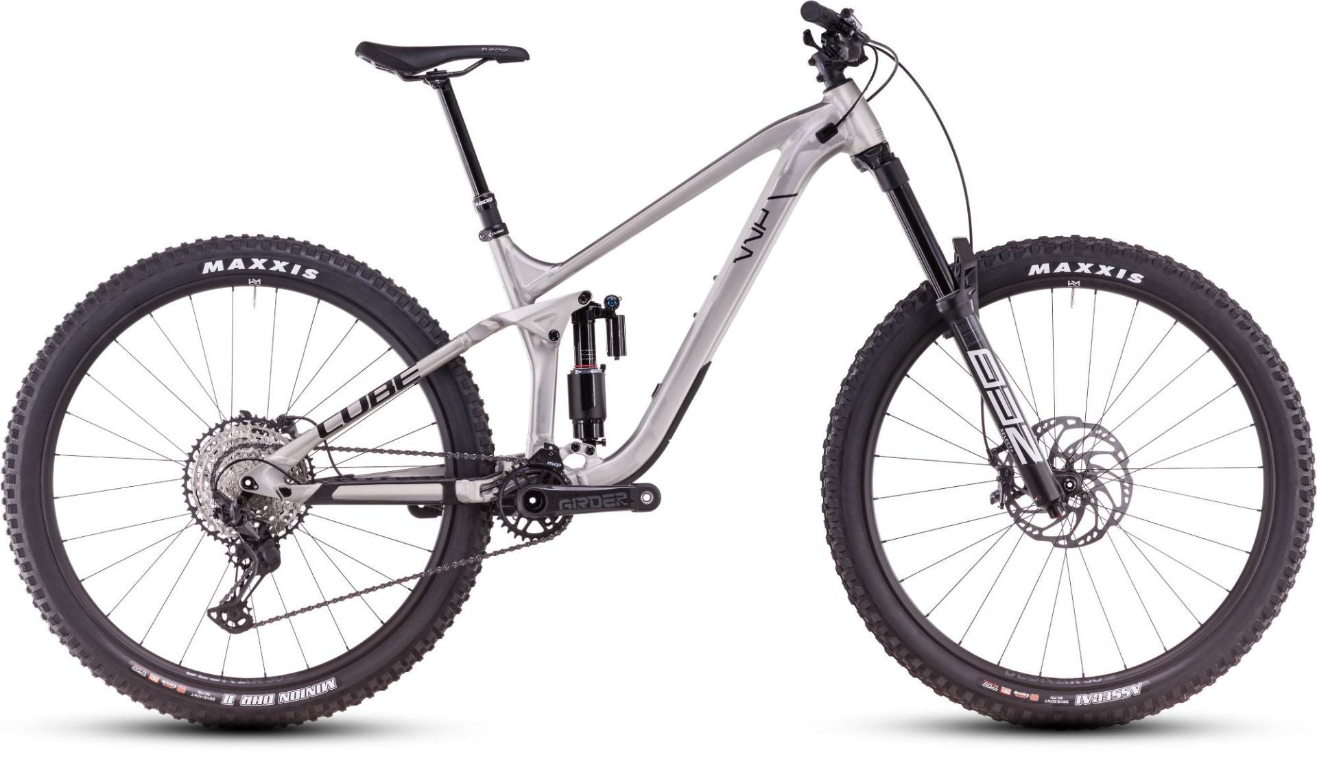 CUBE STEREO ONE77 RACE 29 MTB BIKE 2025 RAWMETAL' N 'BLACK