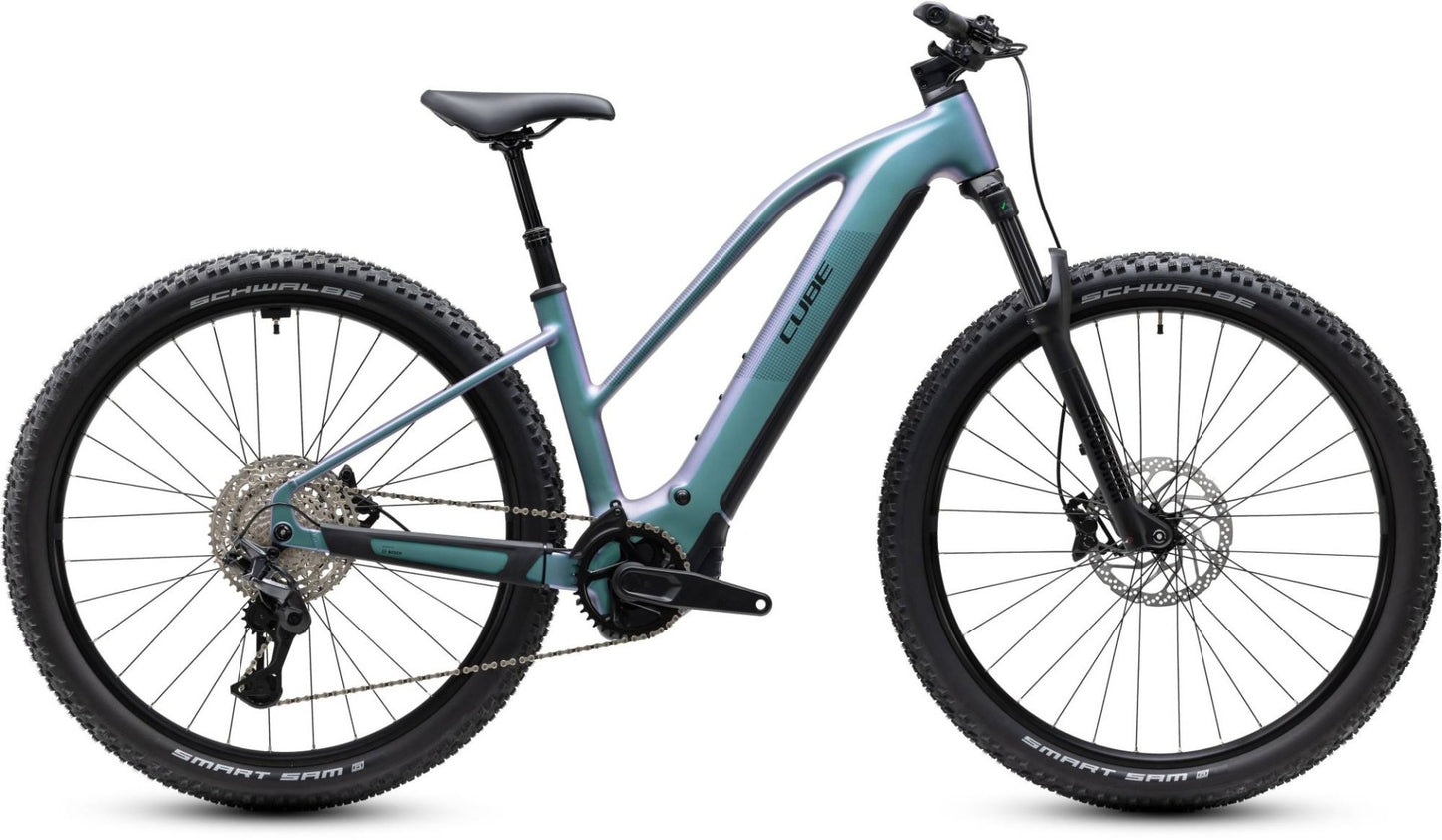 CUBE REACTION HYBRID PRO 800 HARDTAIL eMTB BIKE 2027 POLARLIGHT 'N' BLACK (TRAPEZE)