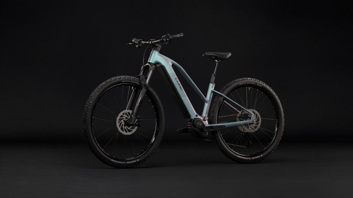 CUBE REACTION HYBRID PRO 800 HARDTAIL eMTB BIKE 2027 POLARLIGHT 'N' BLACK (TRAPEZE)