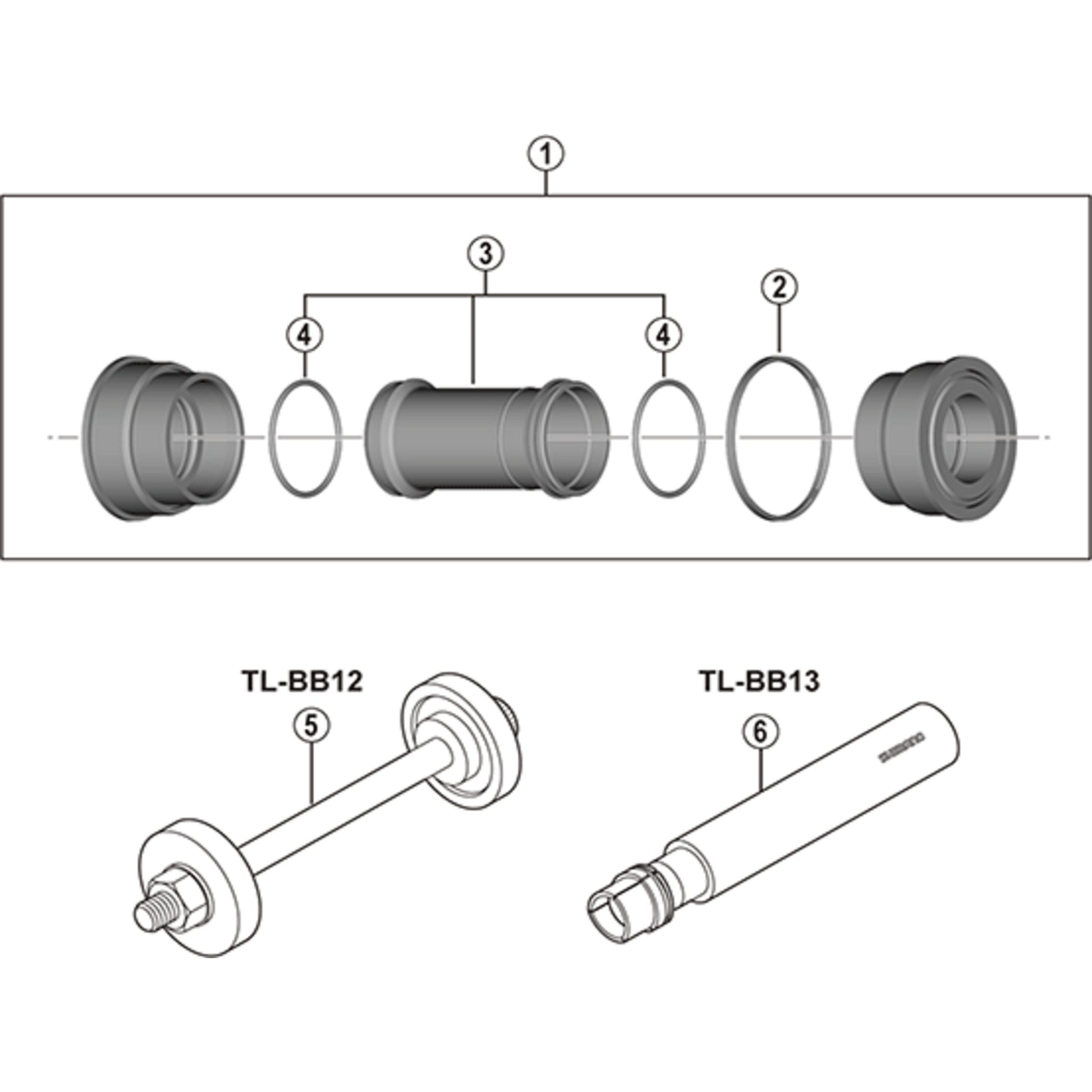 SHIMANO XTR SM-BB94-41A HOLLOWTECH II PRESS-FIT BOTTOM BRACKET