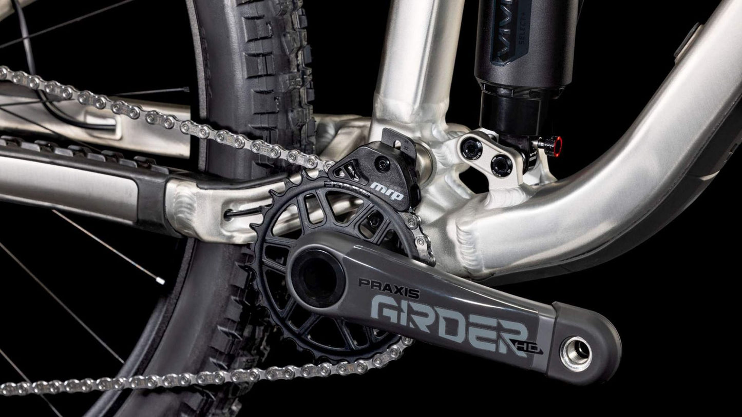 CUBE STEREO ONE77 RACE 29 MTB BIKE 2025 RAWMETAL' N 'BLACK