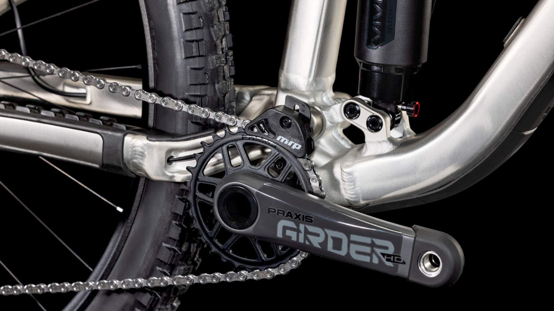 CUBE STEREO ONE77 RACE 29 MTB BIKE 2025 RAWMETAL' N 'BLACK