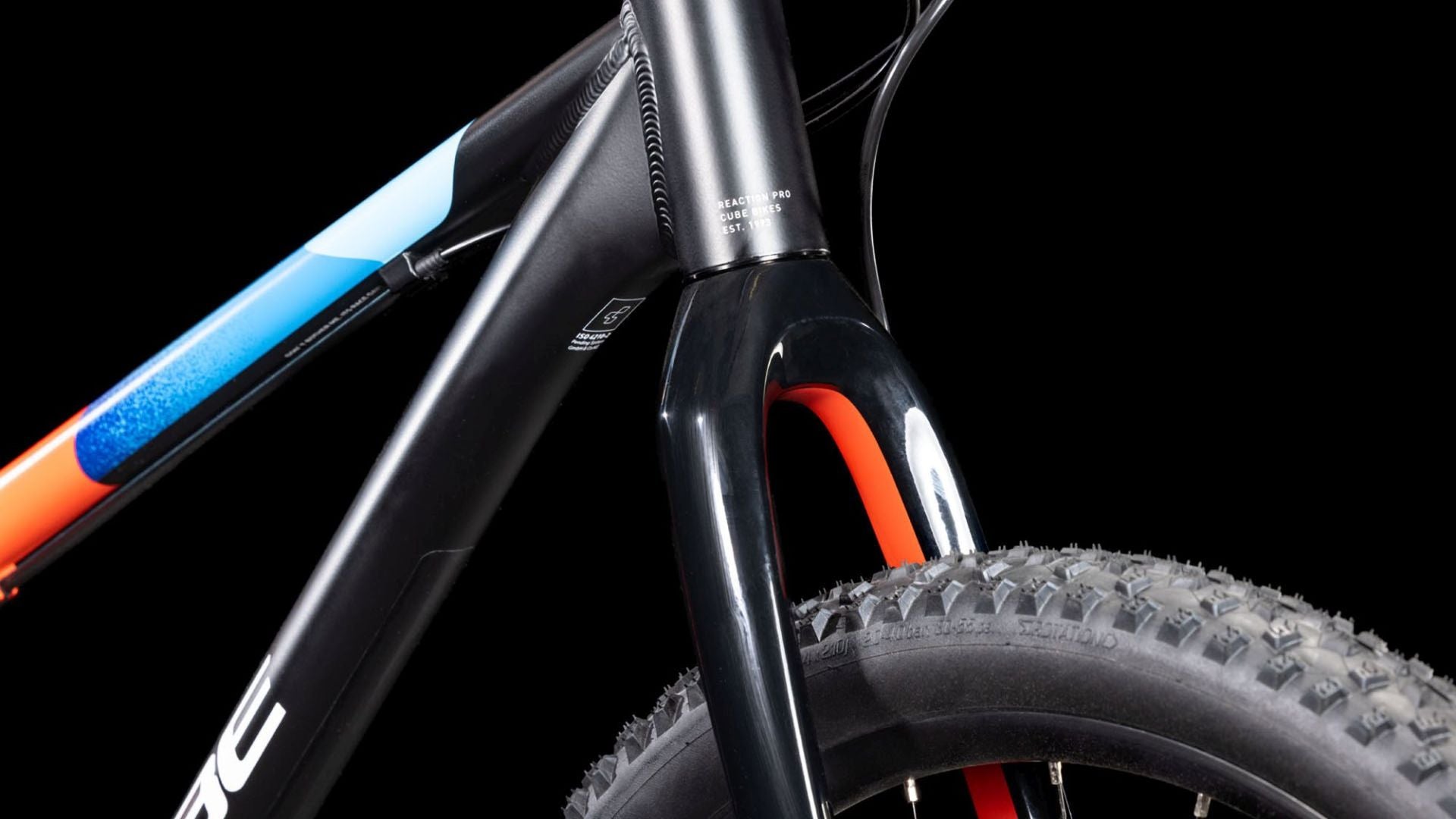 CUBE REACTION 240 PRO KID'S MTB BIKE 2026 BLACK' N 'BLUE' N 'RED