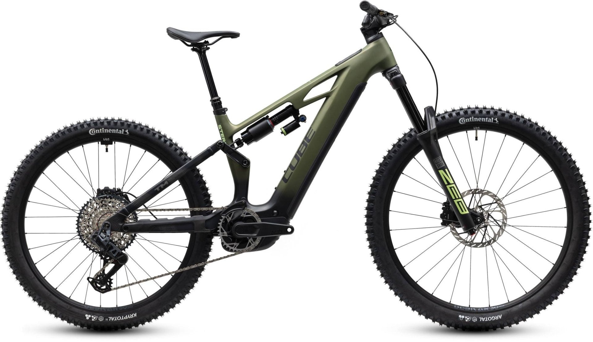 CUBE STEREO HYBRID ONE77 HPC TM 800 eMTB BIKE 2027 REEDGREEN 'N' GILLS