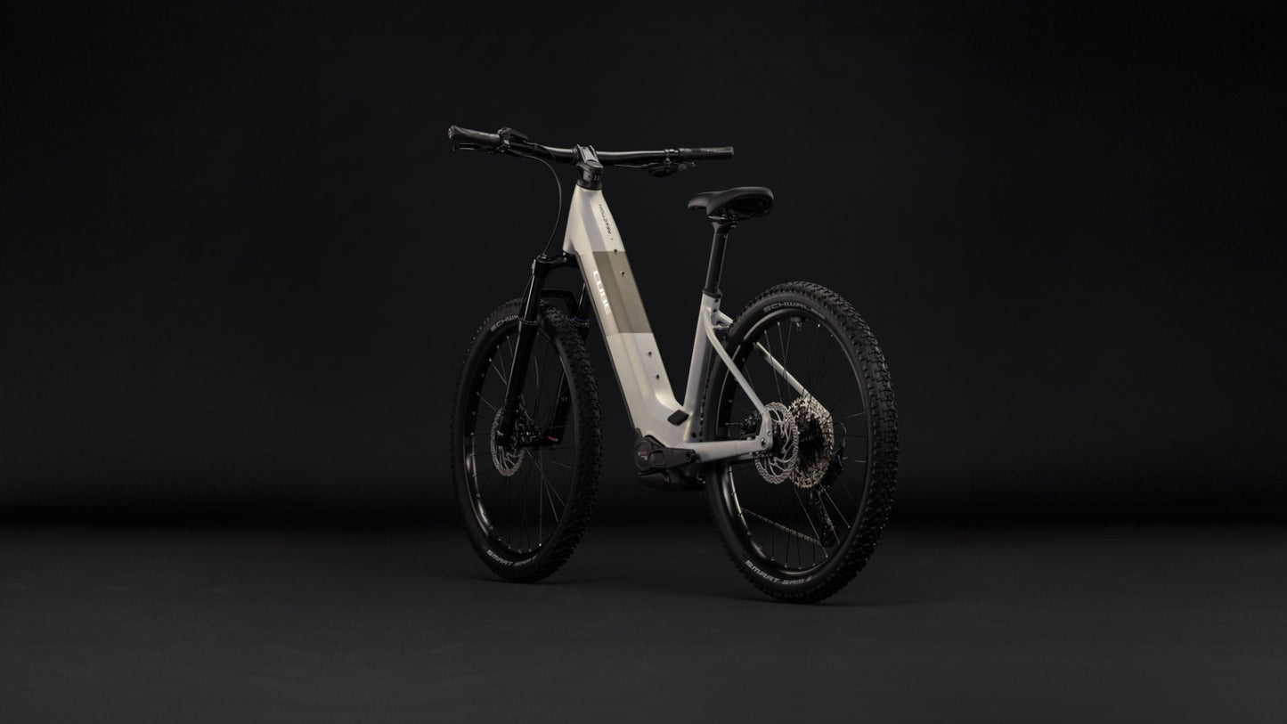 CUBE REACTION HYBRID ONE 720 HARDTAIL eMTB BIKE 2027 PEARLSILVER 'N' CHROME (EASY ENTRY)