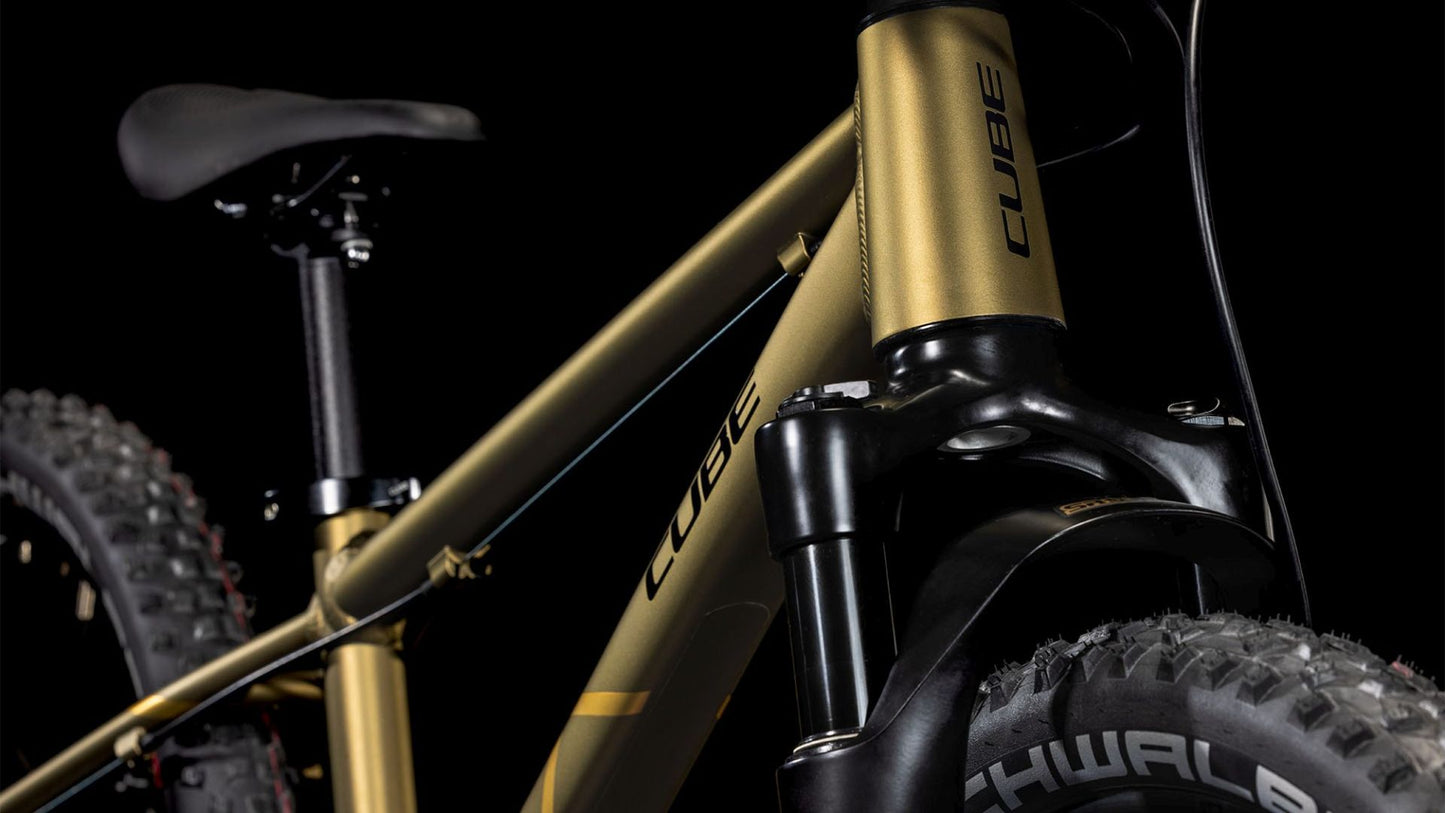 CUBE REACTION 200 TM KID'S MTB BIKE 2026 GOLDENLIME' N 'BLACK