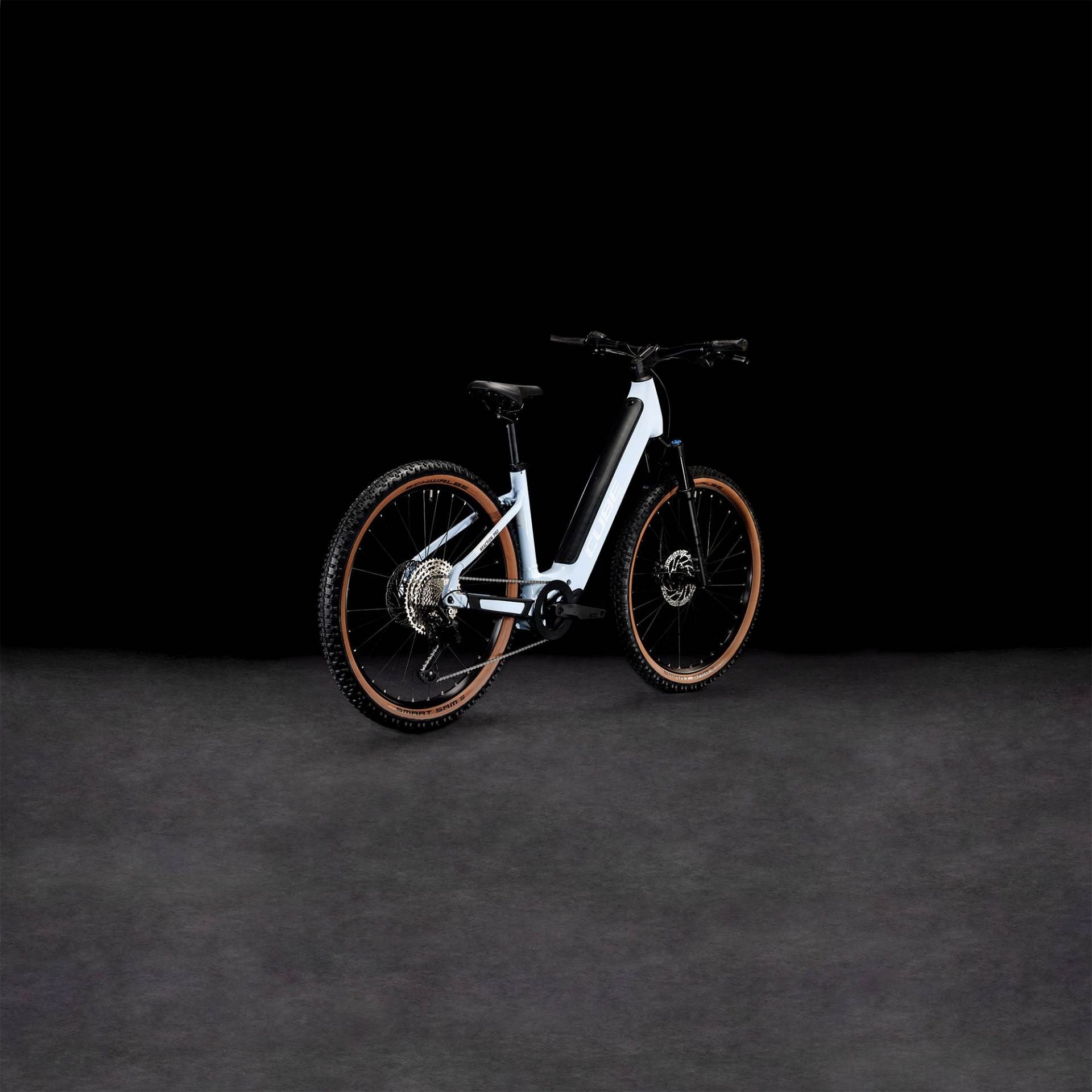 CUBE REACTION HYBRID PRO 750 EASY ENTRY eMTB BIKE 2023 FLASHWHITE ´N´ BLACK
