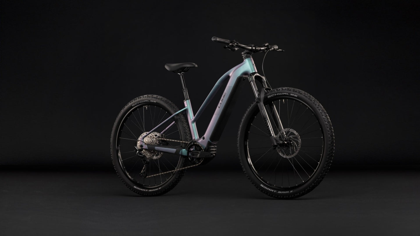 CUBE REACTION HYBRID PRO 800 HARDTAIL eMTB BIKE 2027 POLARLIGHT 'N' BLACK (TRAPEZE)