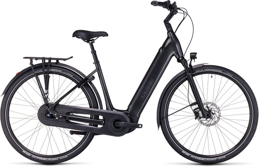 CUBE SUPREME HYBRID EX 625 EASY ENTRY E-BIKE 2023 - GREY 'N' BLACK