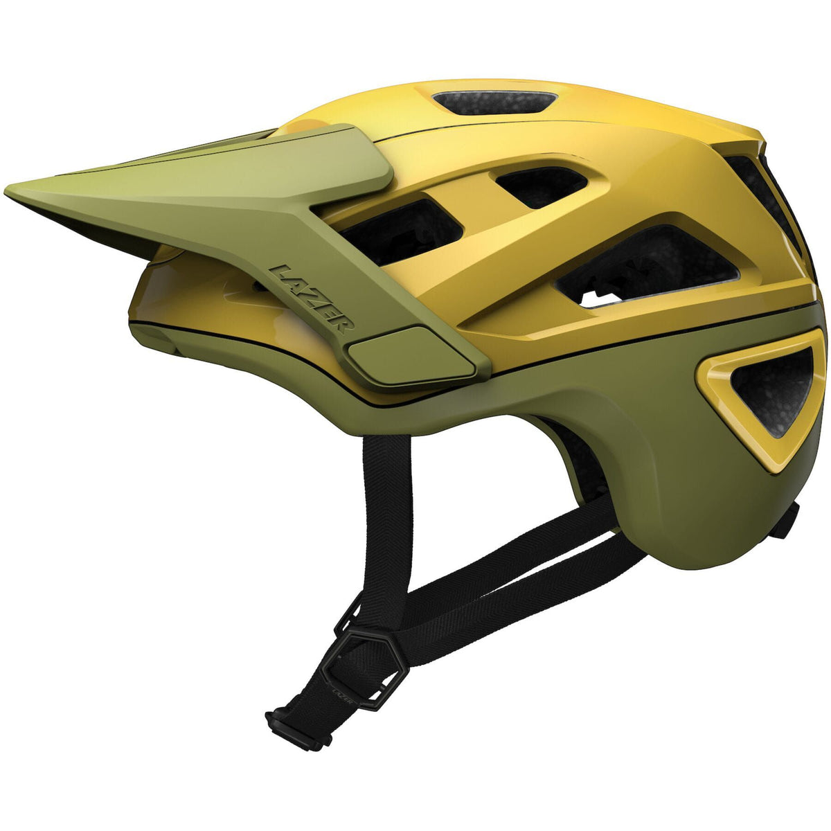 LAZER JACKAL KINETICORE MTB HELMET GOLD GREEN