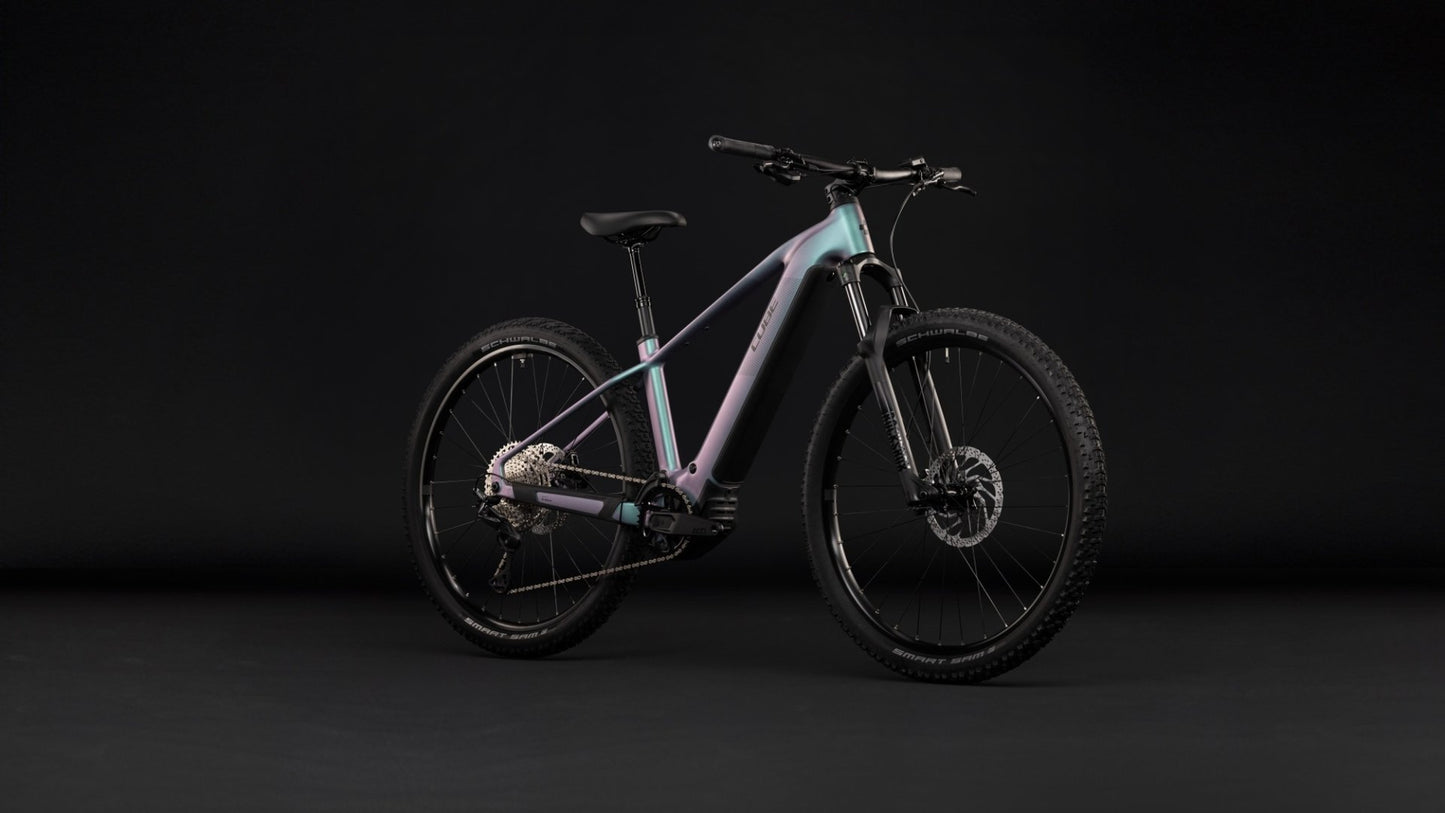 CUBE REACTION HYBRID PRO 800 HARDTAIL eMTB BIKE 2027 POLARLIGHT 'N' BLACK